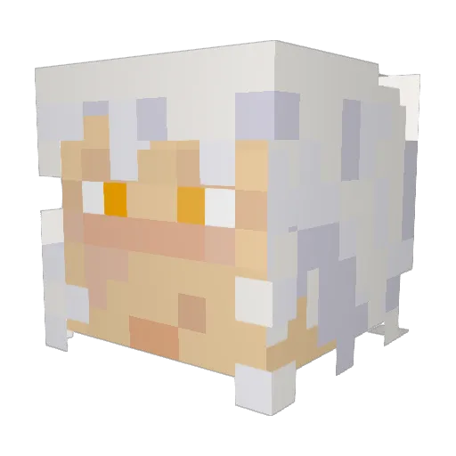 ZeroPointGhost Minecraft avatar head, 3D render