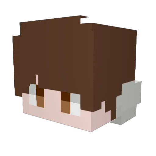 ZeroRC Minecraft avatar head, 3D render