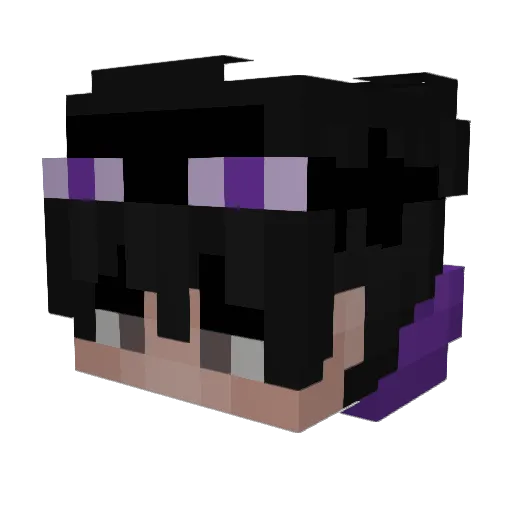 ZeroSector Minecraft avatar head, 3D render