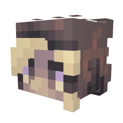 ZeroService Minecraft avatar head, 3D render