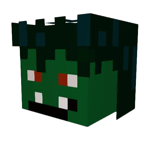 ZeroShift Minecraft avatar head, 3D render