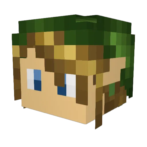 ZeroSlash Minecraft avatar head, 3D render