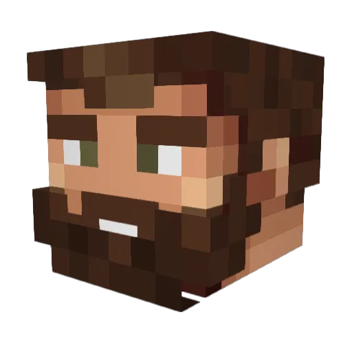 ZeroSum Minecraft avatar head, 3D render