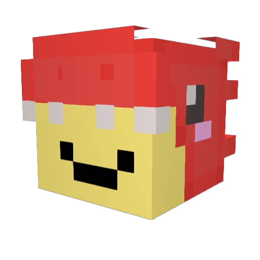 ZeroTFD Minecraft avatar head, 3D render