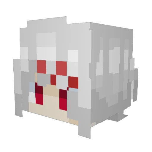 ZeroTwo9587 Minecraft avatar head, 3D render