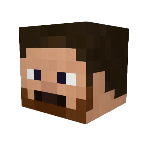 ZeroUDK Minecraft avatar head, 3D render