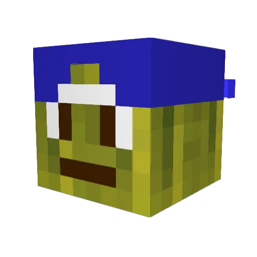 ZeroZaper Minecraft avatar head, 3D render