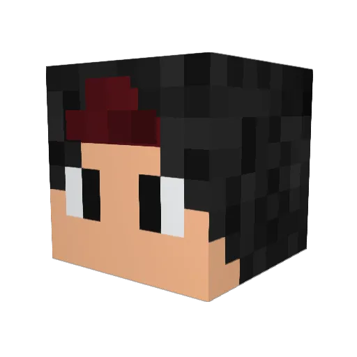 ZeroZips Minecraft avatar head, 3D render