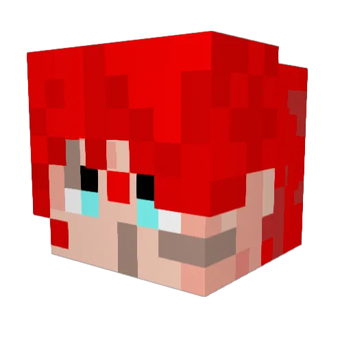 ZeroZis Minecraft avatar head, 3D render
