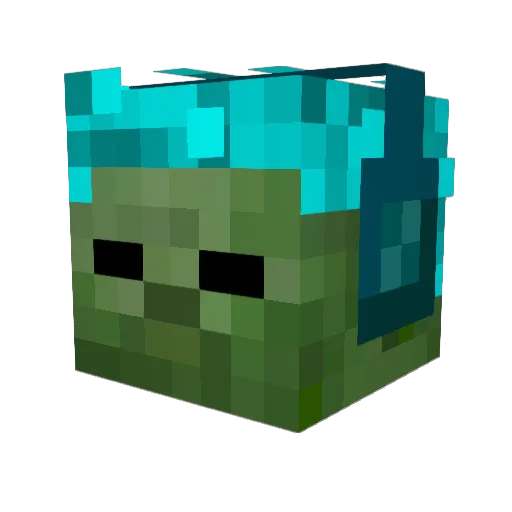 ZeroZombie9 Minecraft avatar head, 3D render