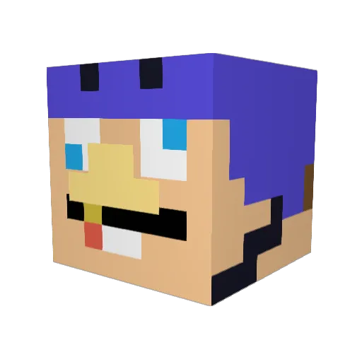 Zero_117 Minecraft avatar head, 3D render