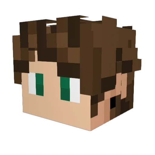 Zero_627 Minecraft avatar head, 3D render