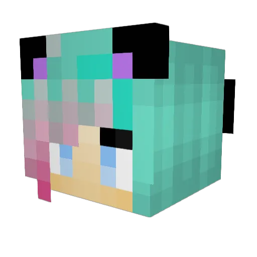 Zero_DegreeK Minecraft avatar head, 3D render