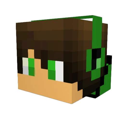 Zero_Feng Minecraft avatar head, 3D render