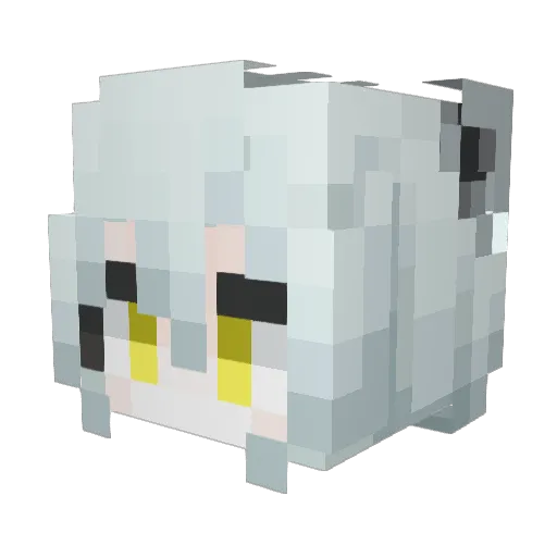 Zero_NineOvO Minecraft avatar head, 3D render