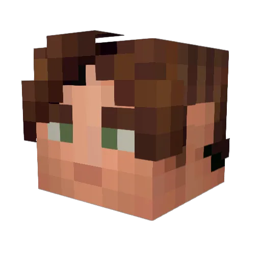 Zero_Patience Minecraft avatar head, 3D render