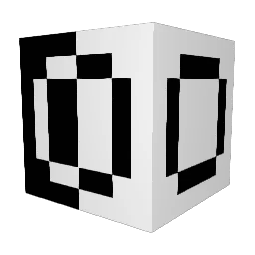 Zero_Player Minecraft avatar head, 3D render
