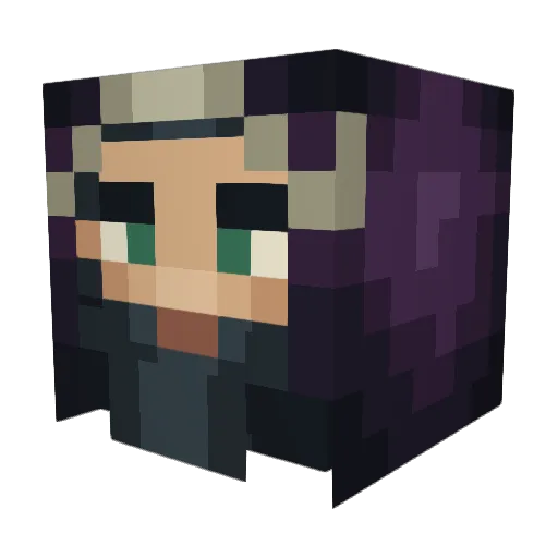 Zero___O Minecraft avatar head, 3D render