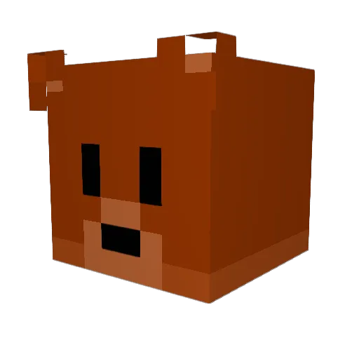 Zero_effect Minecraft avatar head, 3D render