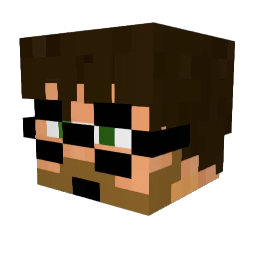 Zeroah Minecraft avatar head, 3D render