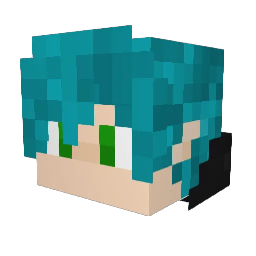 Zeroc0oL Minecraft avatar head, 3D render