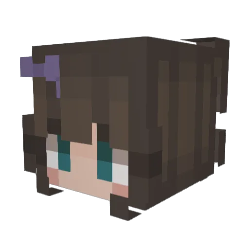 Zerocappy Minecraft avatar head, 3D render