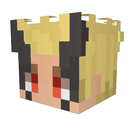 Zerocept Minecraft avatar head, 3D render