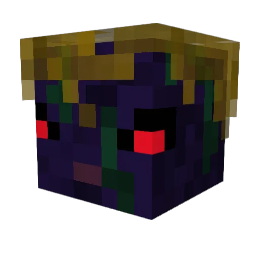 Zerofever Minecraft avatar head, 3D render