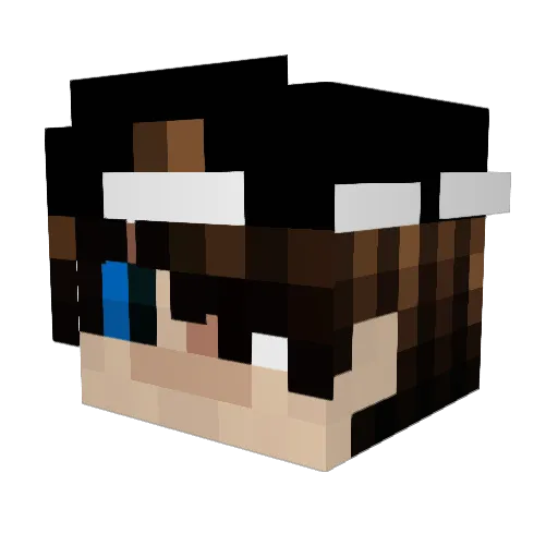 Zerogmnk Minecraft avatar head, 3D render