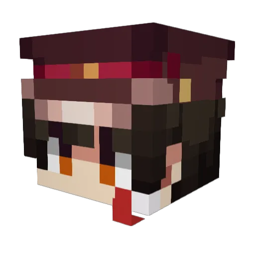 Zerogoty14 Minecraft avatar head, 3D render