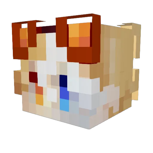 Zeroillion Minecraft avatar head, 3D render