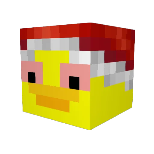 ZeroisViolated Minecraft avatar head, 3D render