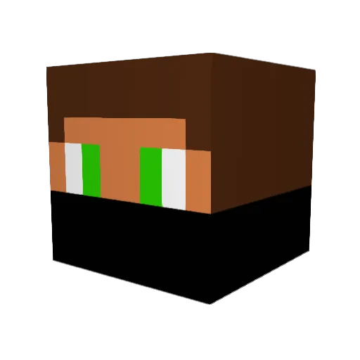 Zerok_128 Minecraft avatar head, 3D render
