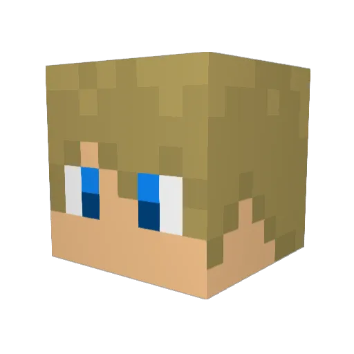 Zerolysimin Minecraft avatar head, 3D render