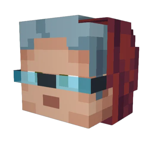 Zeromaizer Minecraft avatar head, 3D render