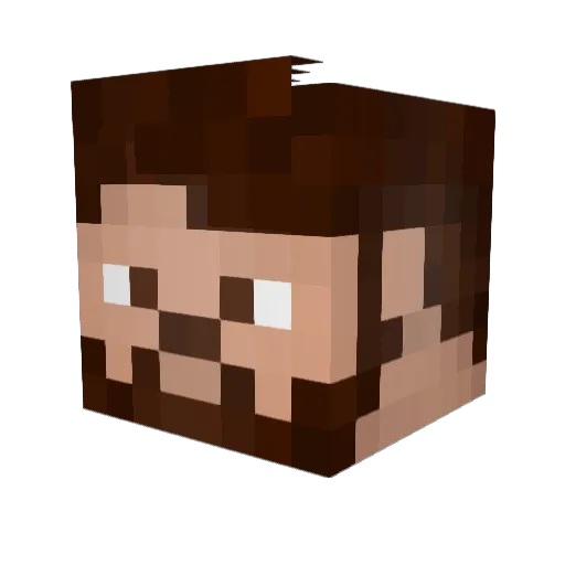 Zeron0s_ Minecraft avatar head, 3D render