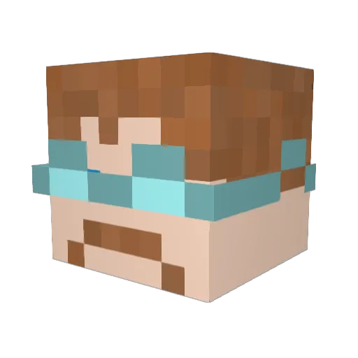 Zeron10 Minecraft avatar head, 3D render