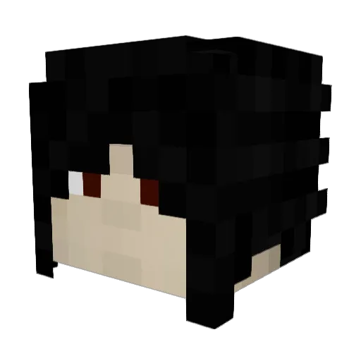 Zeron_N Minecraft avatar head, 3D render