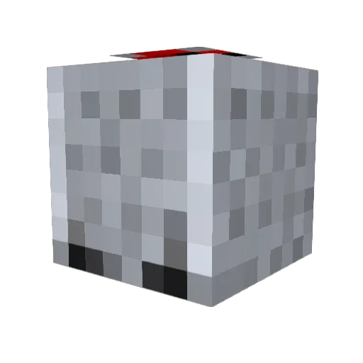 Zerone_San Minecraft avatar head, 3D render