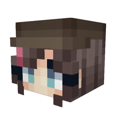 Zeroneii3 Minecraft avatar head, 3D render