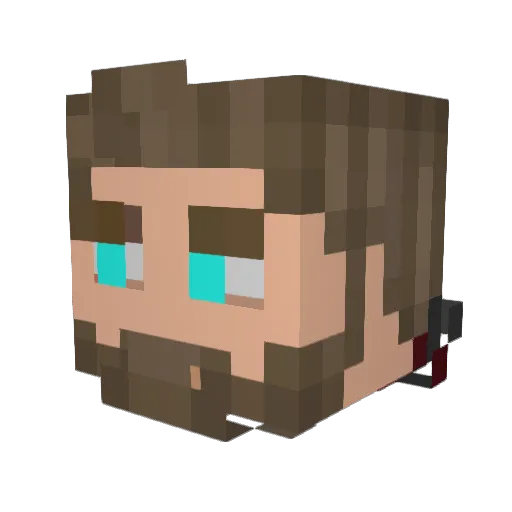 Zeroo06 Minecraft avatar head, 3D render