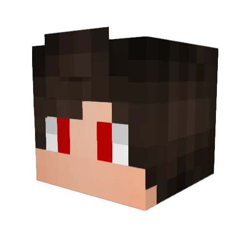 ZerooBlood Minecraft avatar head, 3D render