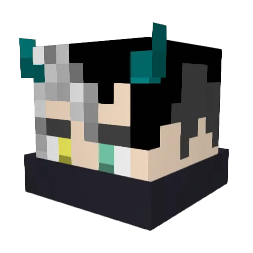 ZerooK Minecraft avatar head, 3D render