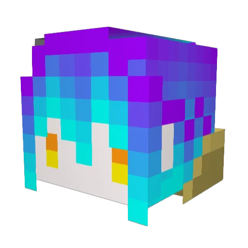 Zerookey Minecraft avatar head, 3D render