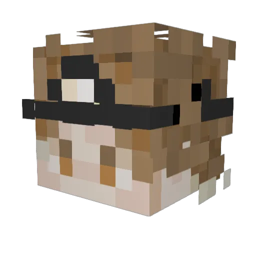 Zeroqq_ Minecraft avatar head, 3D render