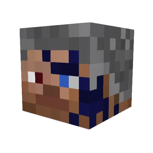 Zeros2484 Minecraft avatar head, 3D render