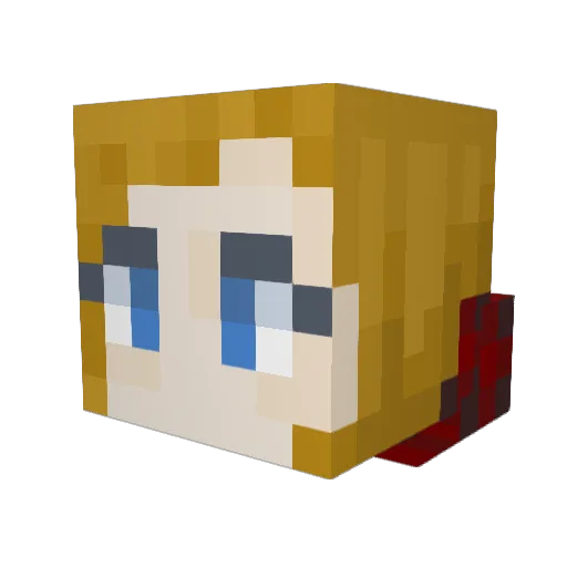 Zerosaur Minecraft avatar head, 3D render