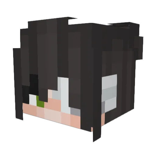 Zeroscope Minecraft avatar head, 3D render