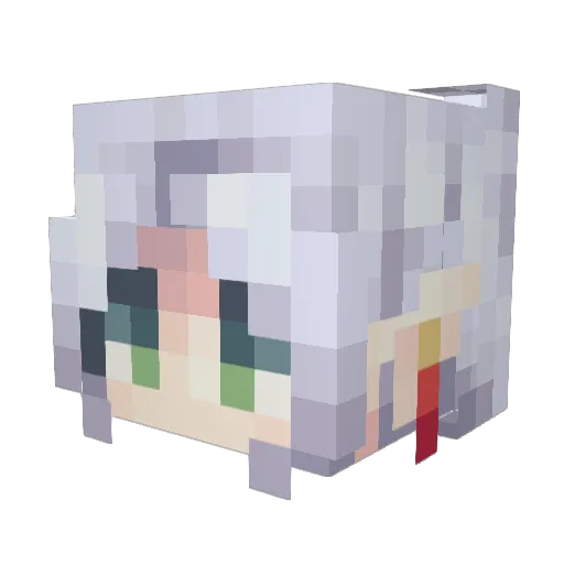 Zerosea_ Minecraft avatar head, 3D render