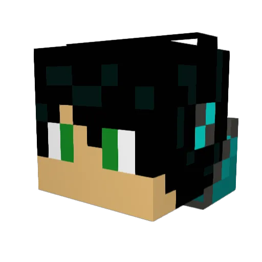 Zeroson Minecraft avatar head, 3D render
